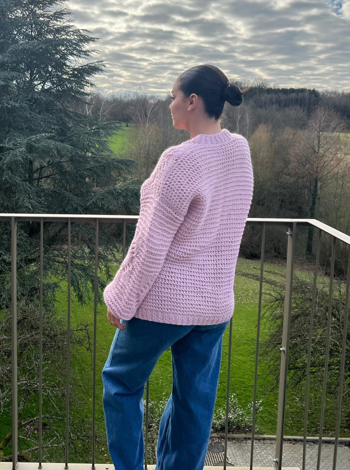 Gilet Charlotte - Tricot Femme Mauve Pastel