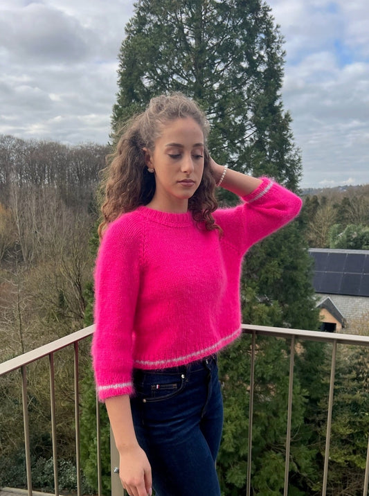 Pull Orchidée - Tricot Femme Fuchsia