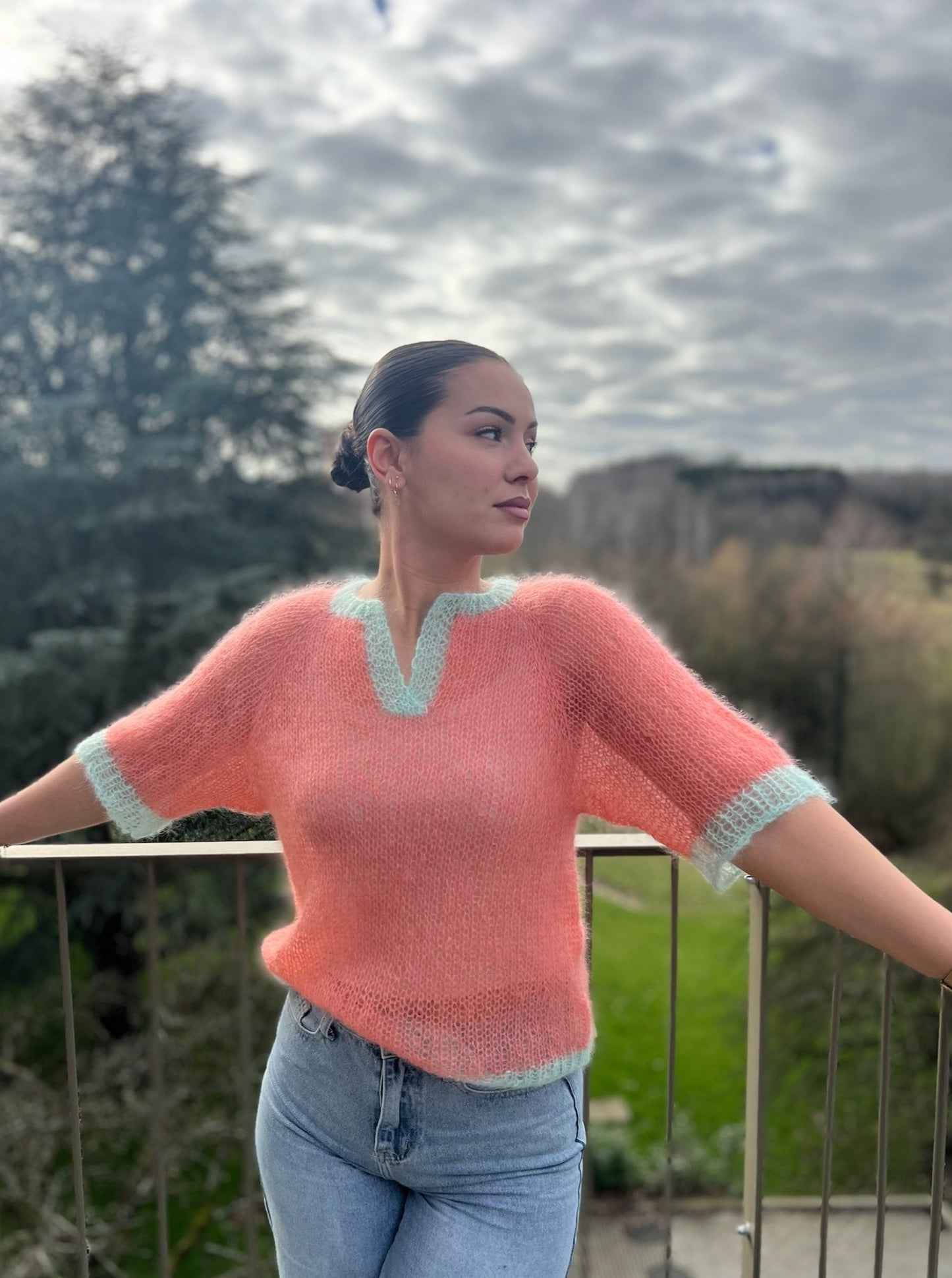 Pull Douceur- Tricot Femme Rose Pastel