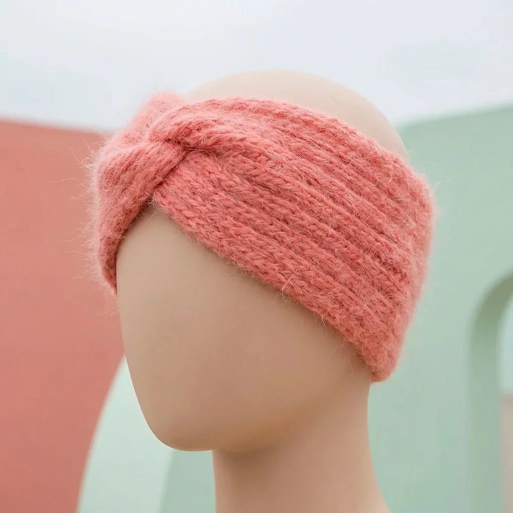 Bandeau hiver femme – Angora & Tricoté main