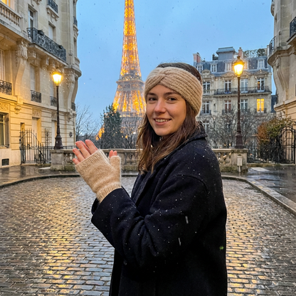 Mitaines + Bandeau d'hiver - Pack 2 en 1 tricoté main