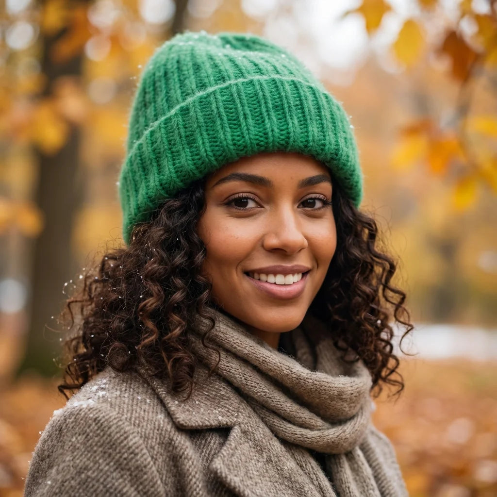 Bonnet en tricot femme – Angora & Fait main