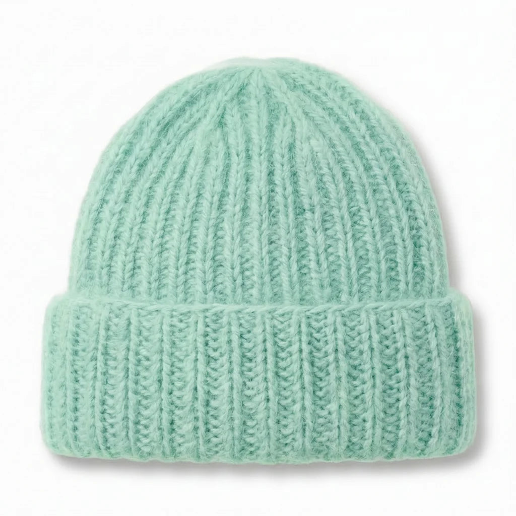 Bonnet en tricot femme – Angora & Fait main