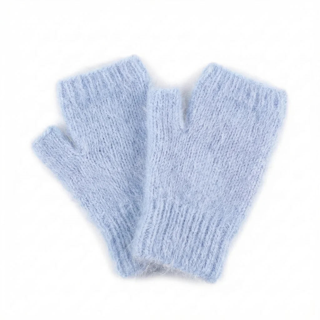 Mitaines en Angora – Tricotées main artisanal