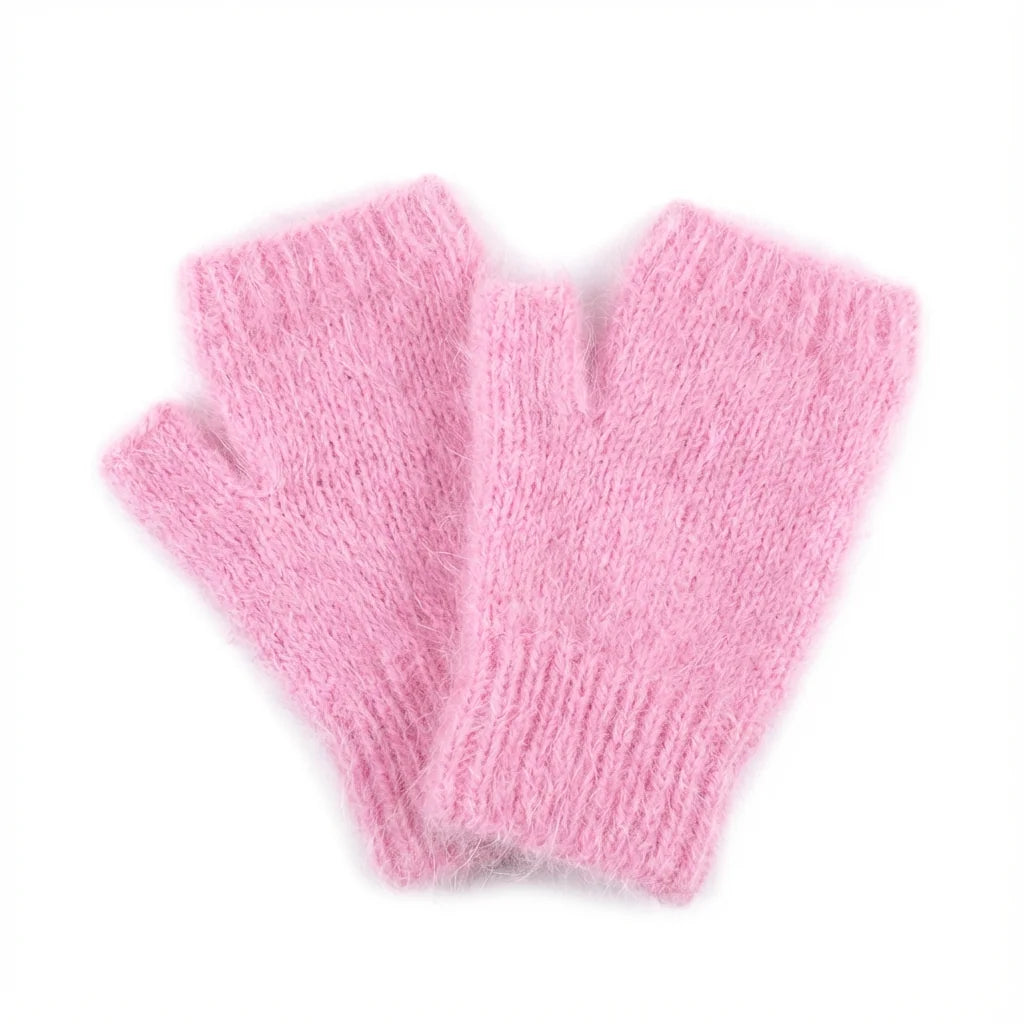 Mitaines en Angora – Tricotées main artisanal
